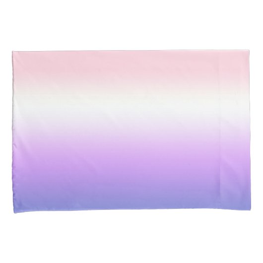Ombre meisjes pastel roze wit Paarse gradiënt Kussensloop (Voorkant-Rechts)