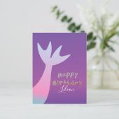 Ombré Mermaid Faux Parties scintillant Invitation (Debout devant)