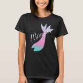 Ombre Mermaid Tale Rainbow Pink Blauwgroen T-shirt (Voorkant)