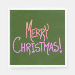 Ombré Merry Christmas Napkins' Servet
