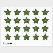 Ombré Merry Christmas Star Sticker (Vel)