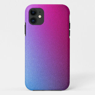 Ombre Metallic Roze Paarse Blauwe Aangepast Kwesti iPhone 11 Hoesje