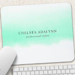 Ombre Mint Aquarelle minimaliste<br><div class="desc">Ombre Mint Watercolor Minimaliste Business Mouse Pad. Parfait pour une femme d'affaires à la recherche de coiffeurs, maquilleur, cosmétologiste, et plus !</div>