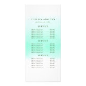 Ombre Mint Waterverf Minimalist Rack Kaart (Voorkant)