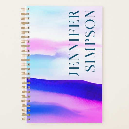 Ombre moderne artistique rose et violet Abstrait (Devant)