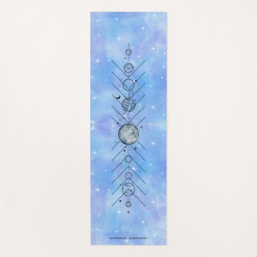 Ombre moons star Yoga instructeur studio leraar Yogamat (Voorkant)