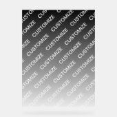 Ombre & motif de texte (couleur modifiable) Gris (Recto)