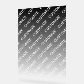 Ombre & motif de texte (couleur modifiable) Gris (Angle)