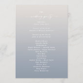 Ombre Off-White & Blue Wedding Ceremony Program Programma (Achterkant)