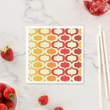 Ombre Ogee motief in oranje, mandarijn en rood