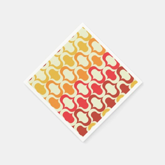 Ombre Ogee-patroon in Sinaasappel, mandarijn en ro Servet (Hoek)