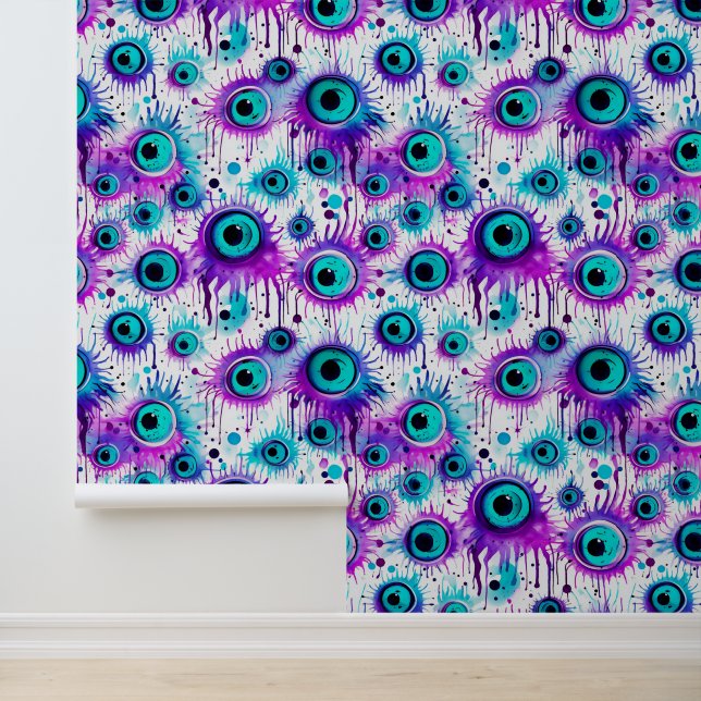 Ombre ogen behang (Applicatie)