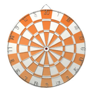 Ombre Oranje en White Dartbord