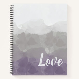 Ombre Paars en Gray Love Graceful Gradient Notitieboek