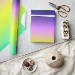 Ombre paars gele lente zomerkleuren cadeaupapier