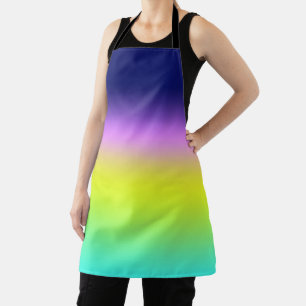 Ombre paars gele lente zomerkleuren schort