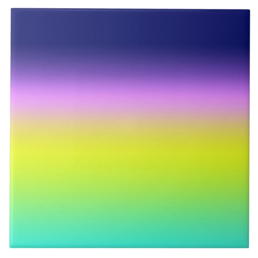 Ombre paars gele lente zomerkleuren tegeltje (Voorkant)