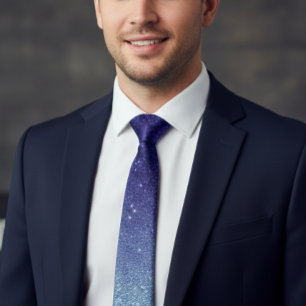 Ombre Paars Violet Trendy Glitter Stropdas