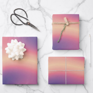 Ombre Paarse geel roze patrooncadeau Inpakpapier Vel