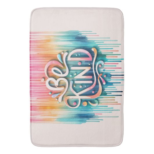 Ombre Paint druppelt vriendelijkheid in levendige  Badmat (Voorkant Verticaal)