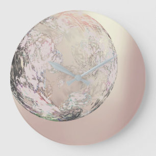 Ombre Parly Roos Gold Metallic Abstracte kristal Grote Klok