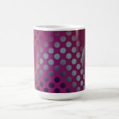 Ombre Passie Fruit Polka Dots Monogram Koffiemok (Center)