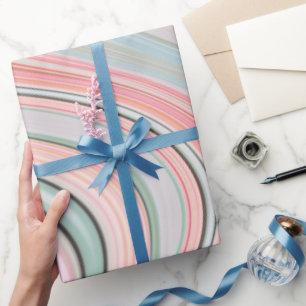 ombre pastel mint koraalroze marmer zirls cadeaupapier