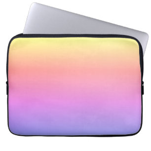 Ombré Pastel Rainbow Yellow Pink Paars 4Jessica Laptop Sleeve