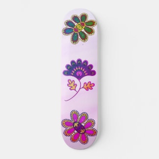 Ombre Pastel Roze Levendige Bloemen Skateboard
