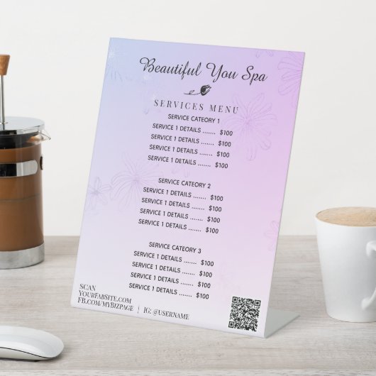 *~* Ombre Patel Arc-en-ciel Panneau de piédestal (In SItu)