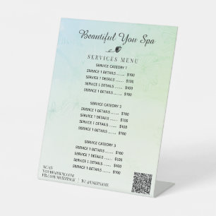 *~* Ombre Patel Mint Gele Tafel voetstuk teken Reclamebord Met Voetstuk