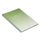 Ombre Pattern Gratitude Journal - groen en wit Notitieboek (Rechterzijde)