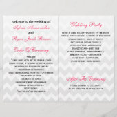 Ombre Pink Chevron vouded Wedding Programme (Achterkant)