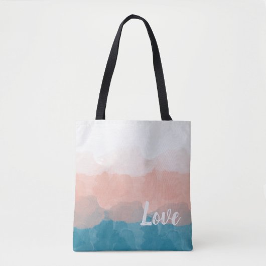 Ombre Pink en Blue Love Graceful Gradient Draagtas (Voorkant)