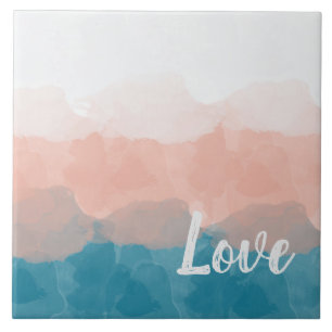 Ombre Pink en Blue Love Graceful Gradient Tegeltje