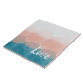 Ombre Pink en Blue Love Graceful Gradient Tegeltje (Zijkant)