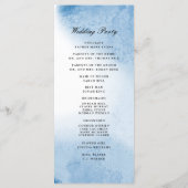 Ombre Programme de mariage aquarelle | Bleu (Dos)