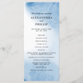 Ombre Programme de mariage aquarelle | Bleu (Devant)