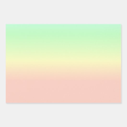 Ombre Rainbow Abstract pastel Pattern Inpakpapier Vel (Voorkant)