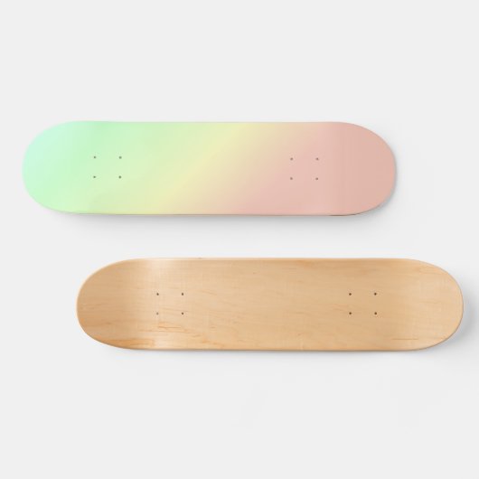 Ombre Rainbow Abstract pastel Pattern Skateboard (Horizontaal)