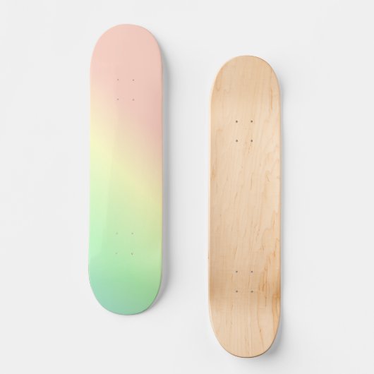 Ombre Rainbow Abstract pastel Pattern Skateboard (Voorkant)