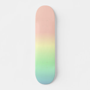 Ombre Rainbow Abstrait Pastel Motif Skateboard