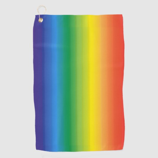 Ombre Rainbow Pride House Flag Golfhanddoek (Voorkant)