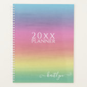 Ombre Rainbow Sky | Gepersonaliseerde planner (Voorkant)