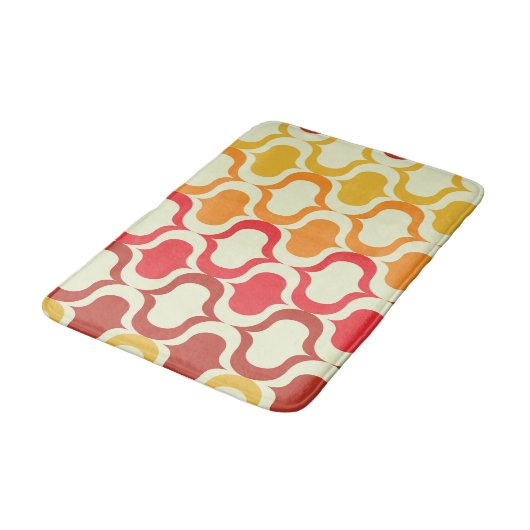 Ombre Retro Ogee in Sinaasappel, mandarijn en rood Badmat (Gekanteld)