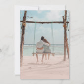 Ombre rose et bleu Faire-part de mariage avec phot (Dos)