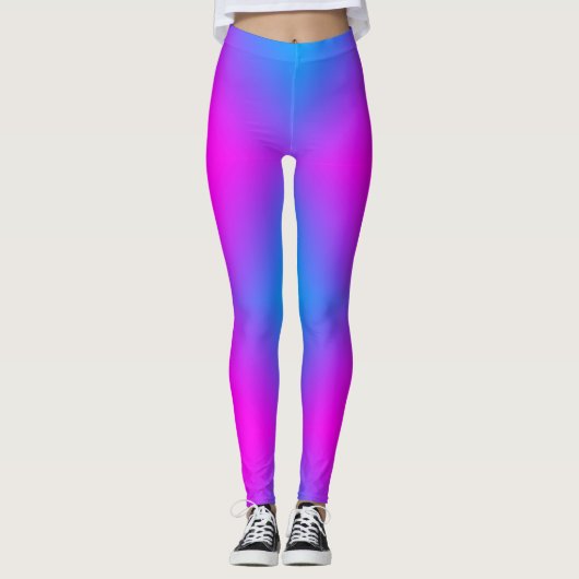 Ombre Roze Blauw Paarse 4Ann Leggings (Voorkant)