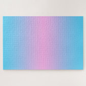 Ombre Roze en Sky Blue Gradient Legpuzzel (Horizontaal)