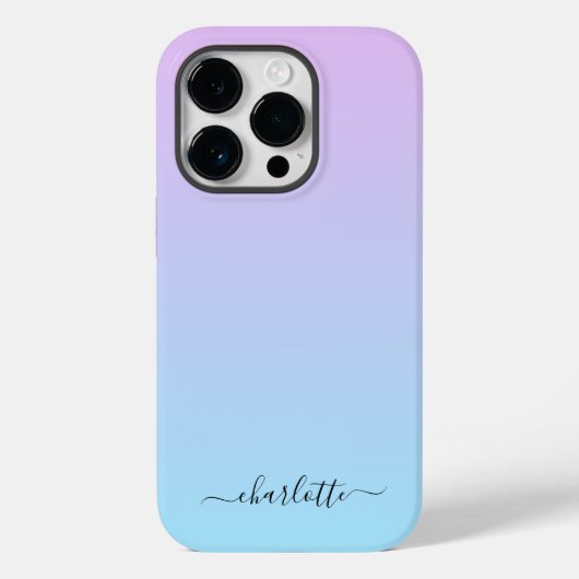 Ombré Roze en Turquoise Gradient Case-Mate iPhone Case (Achterkant)