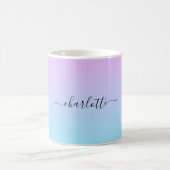 Ombré Roze en Turquoise Gradient Koffiemok (Center)